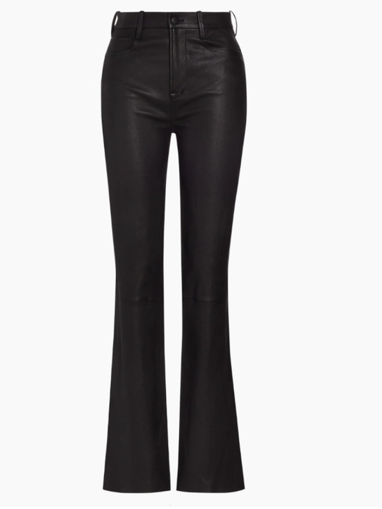 Vince Pants - VINCE Stretch Bootcut Leather Pants in Black: Sz 6